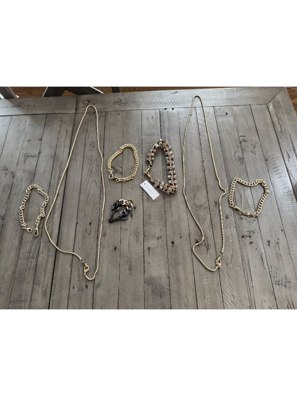 Bandolier Lot of 7 Chain Beaded Phone Case Straps Variety Gold